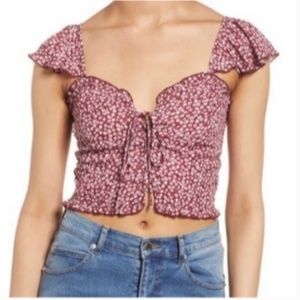 Band of Gypsies - Lace Up Crop Top NEW